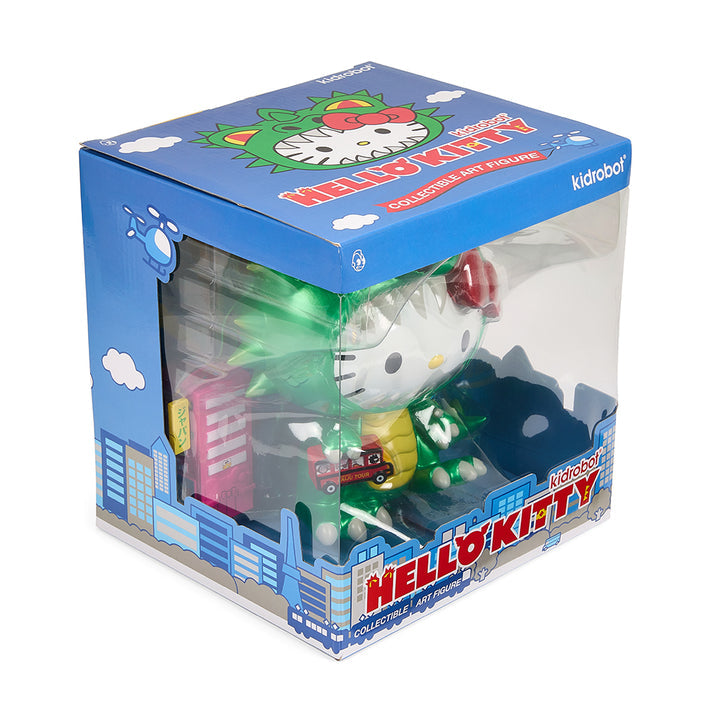 Hello Kitty - Kaiju Metallic Green Edition Cosplay Figura de vinilo de 8"