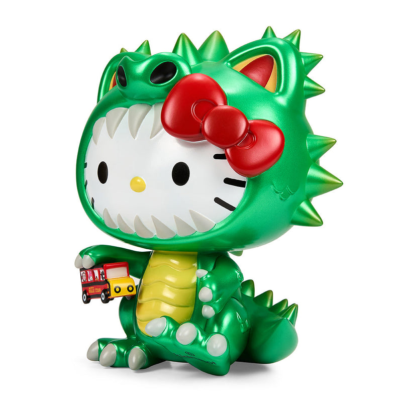 Load image into Gallery viewer, Hello Kitty - Kaiju Metallic Green Edition Cosplay 8&quot; Vinyl Figure
