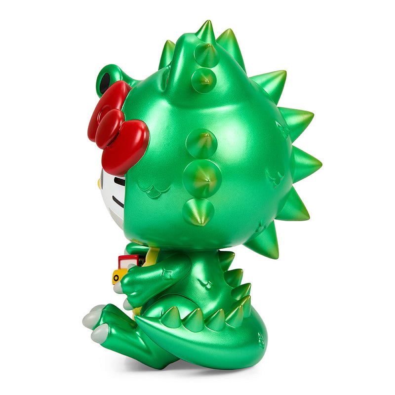 Load image into Gallery viewer, Hello Kitty - Kaiju Metallic Green Edition Cosplay 8&quot; Vinyl Figure
