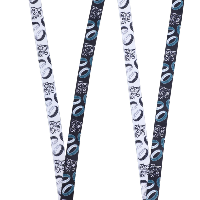 Cargue la imagen en el visor de la galería, Bioworld Lord Of The Rings - The One Ring 22" Black &amp; White Lanyard
