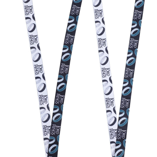 Bioworld Lord Of The Rings - The One Ring 22" Black & White Lanyard