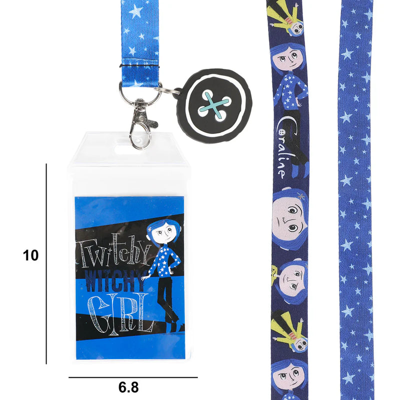 Cargue la imagen en el visor de la galería, Coraline - witchy Witchy Girl Sublimated Strap Lanyard
