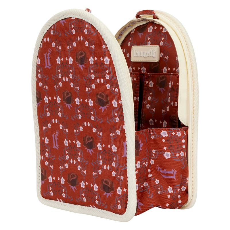 Load image into Gallery viewer, Loungefly: Cream &amp; Red Floral Light-Up Mini Backpack Bag Organizer Insert
