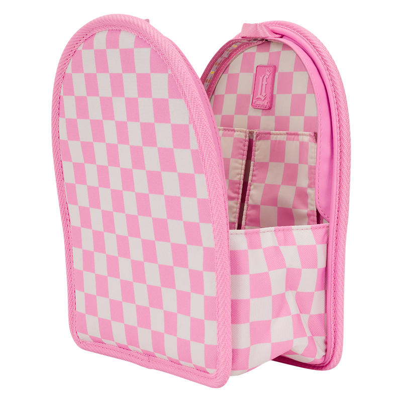 Load image into Gallery viewer, Loungefly: Pink Checkered Light-Up Mini Backpack Bag Organizer Insert
