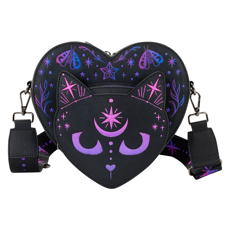 Load image into Gallery viewer, Loungefly -  Neon Cat Heart Figural Crossbody Bag
