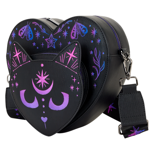 Loungefly -  Neon Cat Heart Figural Crossbody Bag