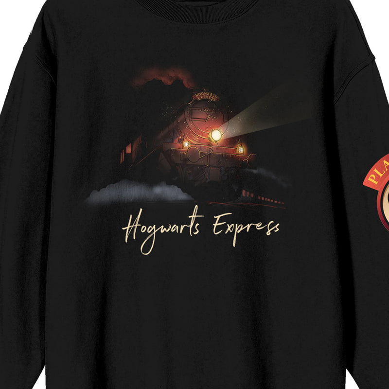 Cargue la imagen en el visor de la galería, Bioworld Harry Potter - Hogwarts Express Women's Black Adult Crew Neck Sweatshirt
