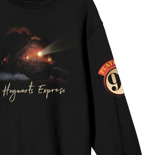 Bioworld Harry Potter - Hogwarts Express Women's Black Adult Crew Neck Sweatshirt