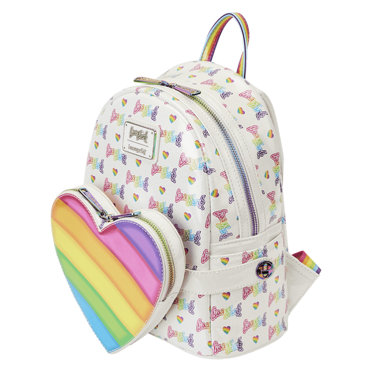 Loungefly Lisa Frank Rainbow - Heart Mini Backpack With Waist Bag