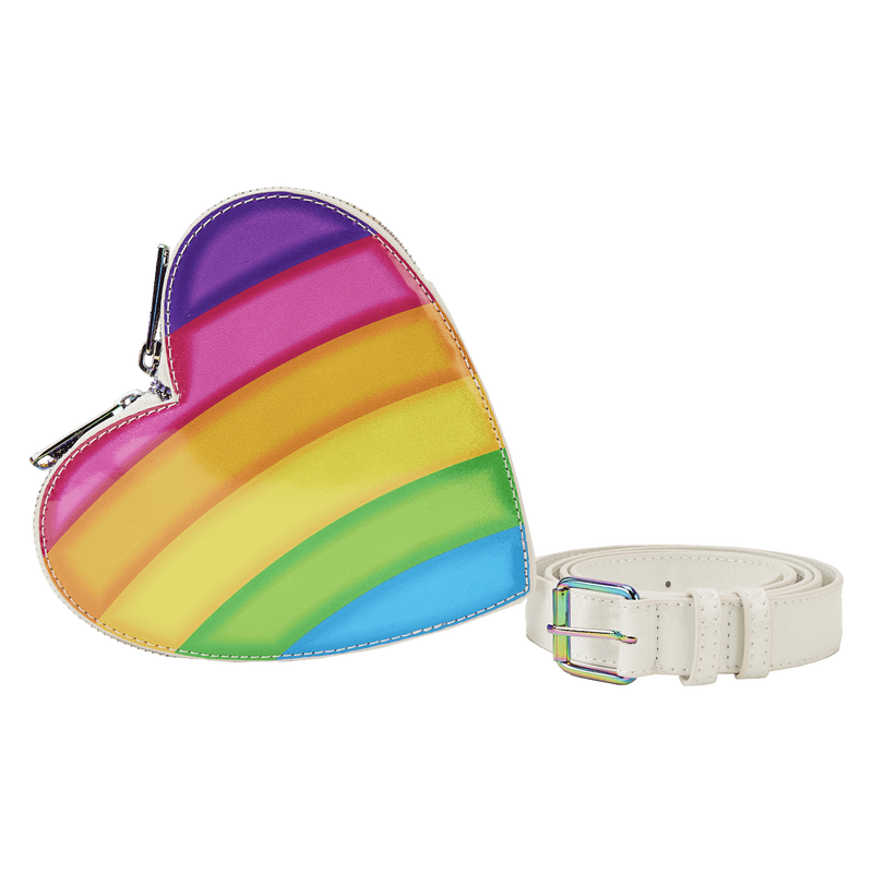 Load image into Gallery viewer, Loungefly Lisa Frank Rainbow - Heart Mini Backpack With Waist Bag
