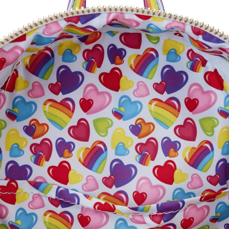 Load image into Gallery viewer, Loungefly Lisa Frank Rainbow - Heart Mini Backpack With Waist Bag
