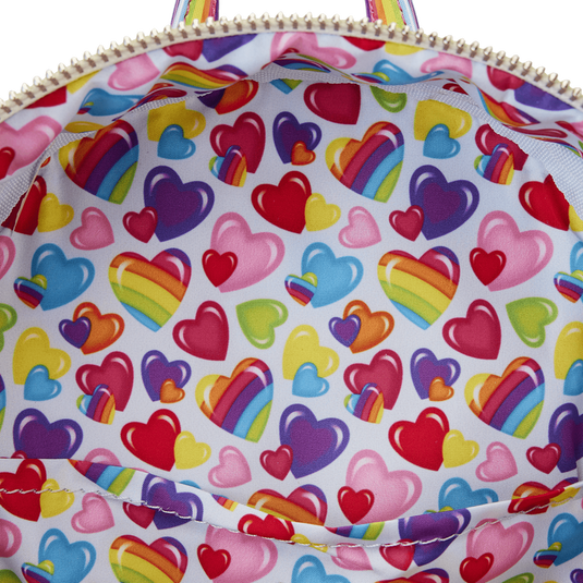 Loungefly Lisa Frank Rainbow - Heart Mini Backpack With Waist Bag