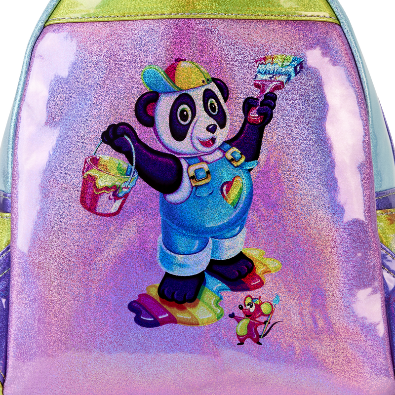 Lisa Frank Holographic  - Glitter Color Black Mini Backpack