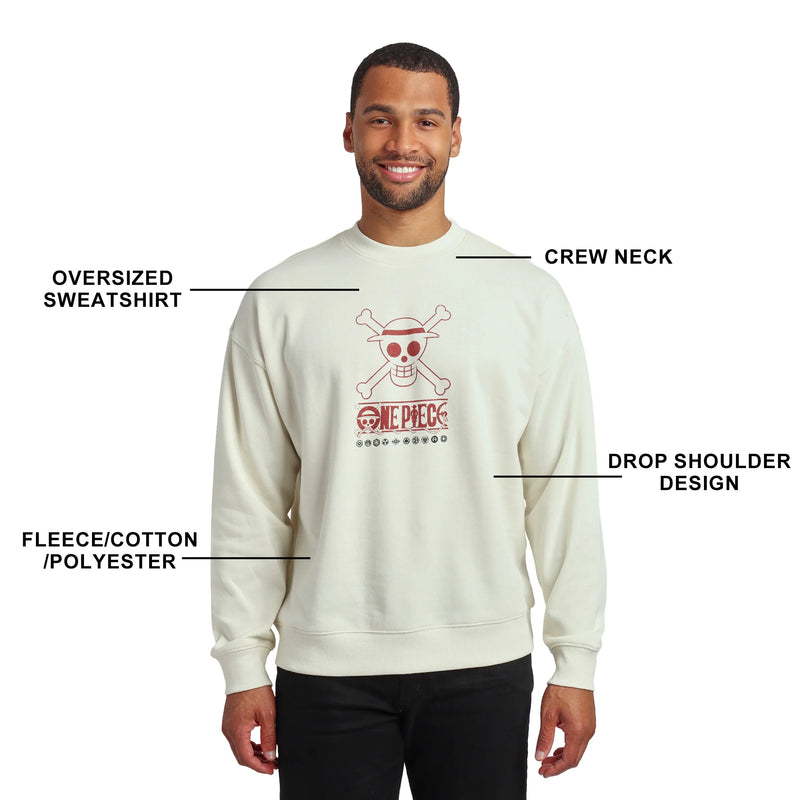 Load image into Gallery viewer, Bioworld One Piece - Straw Hat Crew Men's Oversized Crew Neck Sweatshirt
