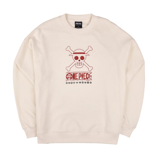 Bioworld One Piece - Straw Hat Crew Men's Oversized Crew Neck Sweatshirt