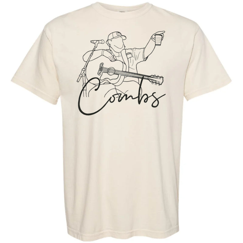 Cargue la imagen en el visor de la galería, Luke Combs - Lyrics Ivory Comfort Color T-shirt
