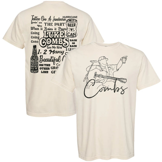 Luke Combs - Lyrics Ivory Comfort Color T-shirt