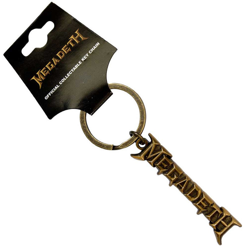 Load image into Gallery viewer, Megadeth Gold Logo v2 Keychain
