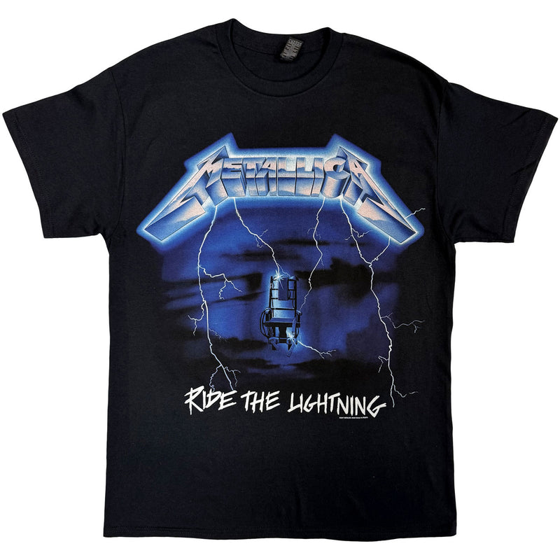 Cargue la imagen en el visor de la galería, Metallica - Ride The Lightning Tracks Unisex Black T-Shirt

