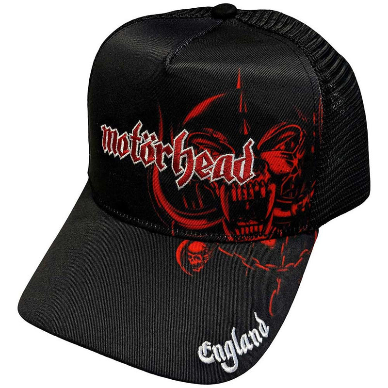 Load image into Gallery viewer, Motorhead England Red Warpig Black Mesh Back Hat
