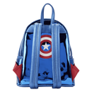 Marvel Metallic Captain America Cosplay Mini Backpack, Loungefly