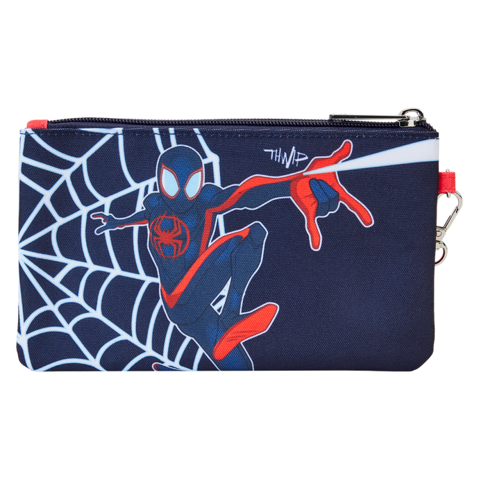 Loungefly Marvel: Spider-Verse Miles Morales Suit Nylon Zipper Pouch Wristlet