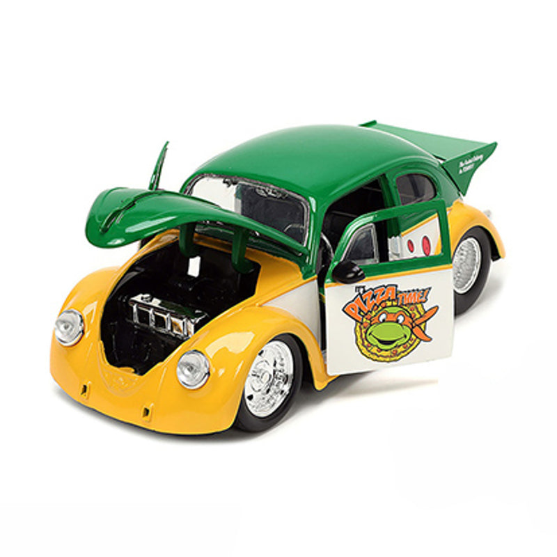 Cargue la imagen en el visor de la galería, Tortugas Ninja - Volkswagen Drag Beetle de 1959 con auto fundido a presión de Miguel Ángel
