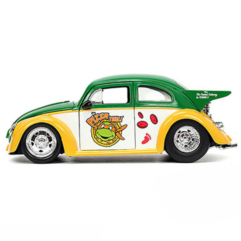 Cargue la imagen en el visor de la galería, Tortugas Ninja - Volkswagen Drag Beetle de 1959 con auto fundido a presión de Miguel Ángel
