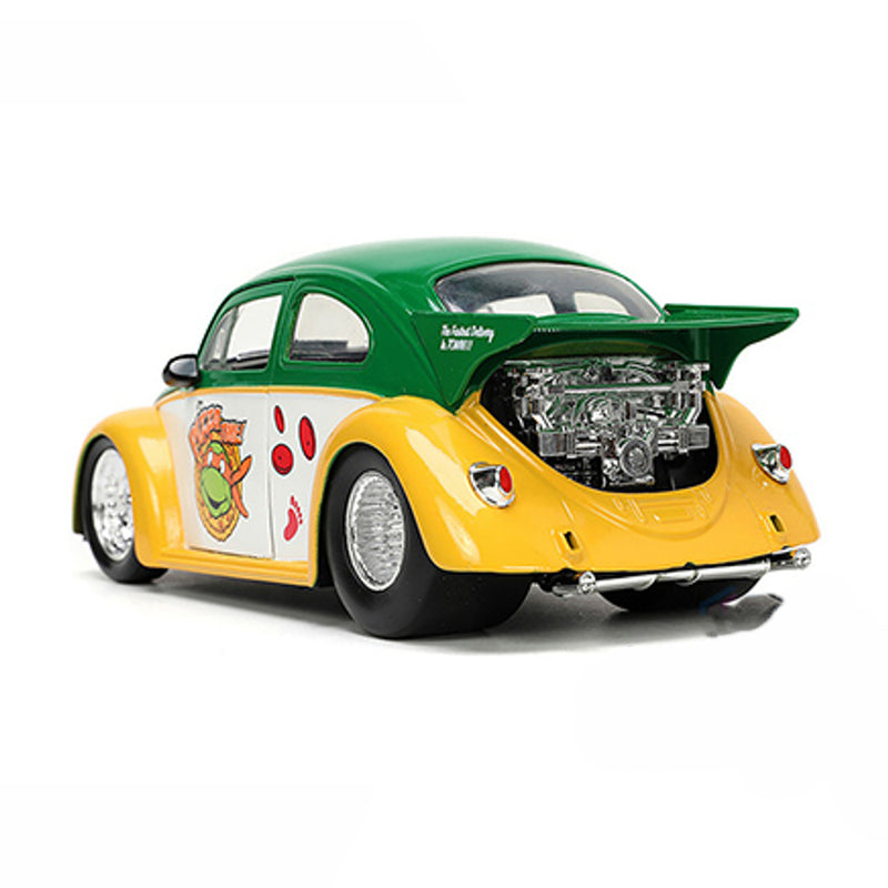 Cargue la imagen en el visor de la galería, Tortugas Ninja - Volkswagen Drag Beetle de 1959 con auto fundido a presión de Miguel Ángel
