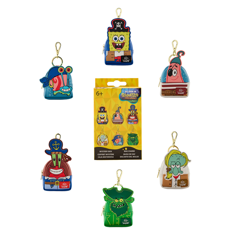Load image into Gallery viewer, Loungefly SpongeBob SquarePants - Characters Cosplay Mystery Mini 1pc Backpack Keychain
