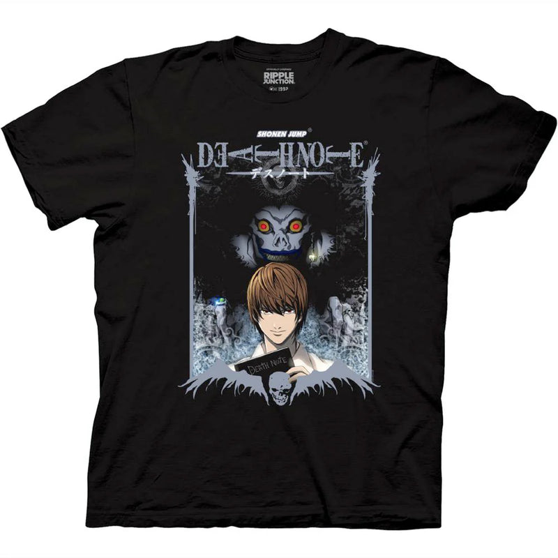 Load image into Gallery viewer, Death Note - Light And Ryuk With Logo T-Shirt
