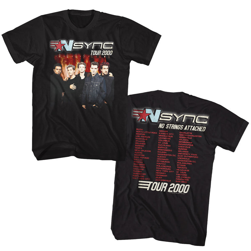 Cargue la imagen en el visor de la galería, NSYNC: Tour 2000 Black Adult T-Shirt
