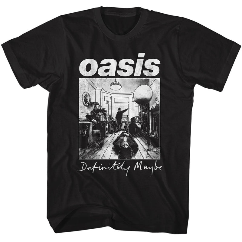 Chargez l&#39;image dans la visionneuse de la galerie, Oasis Monotone - Definitely Maybe Black Adult T-shirt
