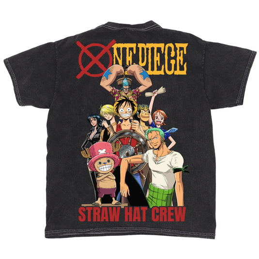 Ripple Junction One Piece - Straw Hat Crew Jumbo Print Mineral Wash T-Shirt