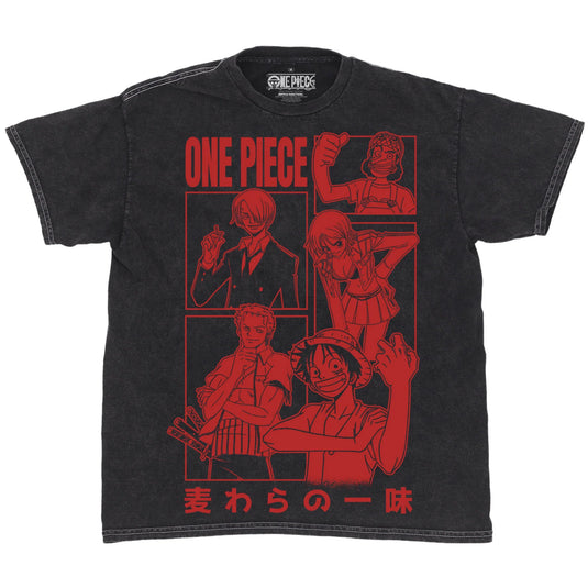 Ripple Junction One Piece - Straw Hat Crew Jumbo Print Mineral Wash T-Shirt