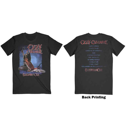 Ozzy Osbourne - Blizzard of Ozz Track list Black Unisex T-Shirt