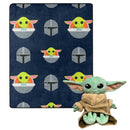 Star Wars Mandalorian Character Hugger Pillow & Silk Touch Throw Set
