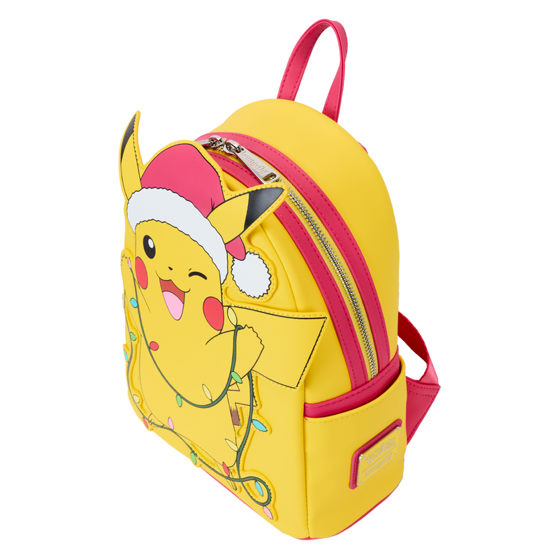 Chargez l&#39;image dans la visionneuse de la galerie, Loungefly Pokémon - Santa Pikachu String Lights Light Up Mini Backpack
