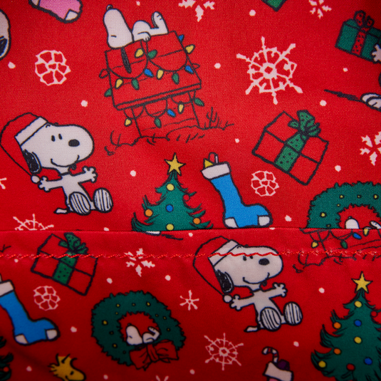Loungefly Peanuts - Snoopy & Woodstock Holiday Plush Wreath Mini Backpack
