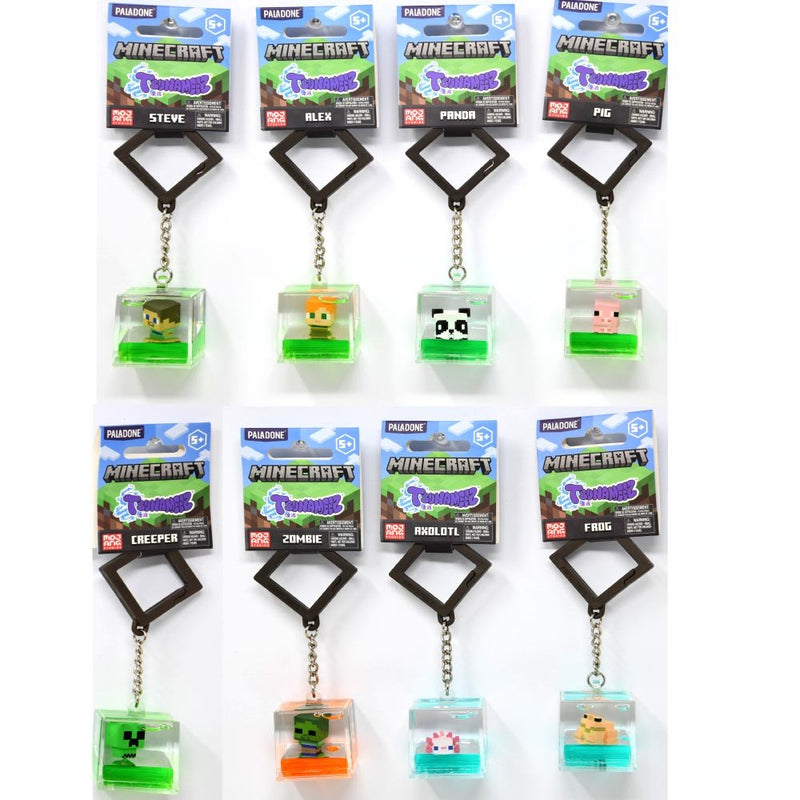 Cargue la imagen en el visor de la galería, U.C.C. Distributing Minecraft Cube Tsunameez Water Keychain
