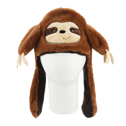 Bioworld Sloth Face - Youth Brown Hat With 3D Moveable Arms