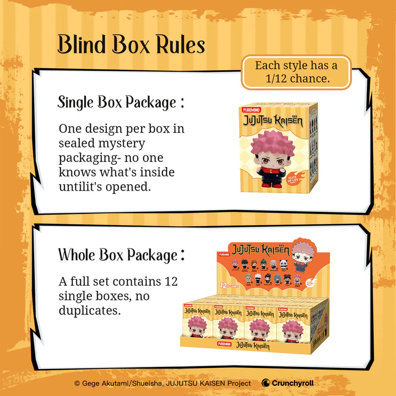 Chargez l'image dans la visionneuse de la galerie, Puremind x Jujutsu Kaisen - Slice of Life Series Vinyl 1pc Mystery Box
