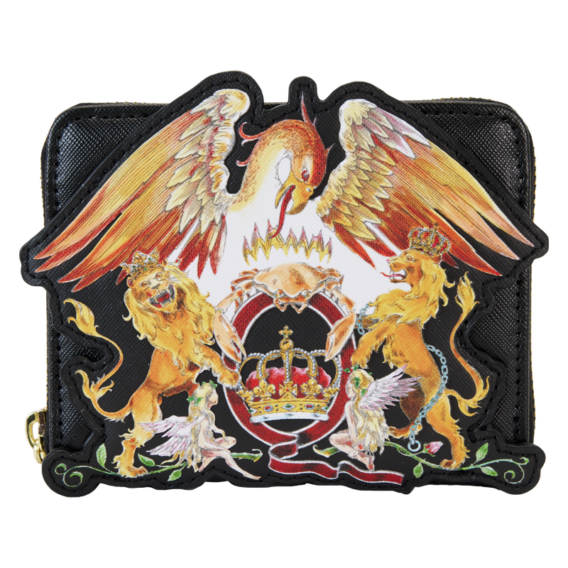 Load image into Gallery viewer, Queen Crest Logo Zip-Around Wallet, Loungefly
