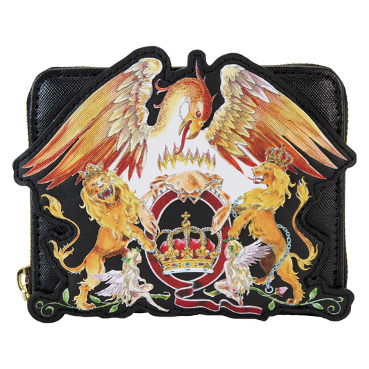 Queen Crest Logo Zip-Around Wallet, Loungefly