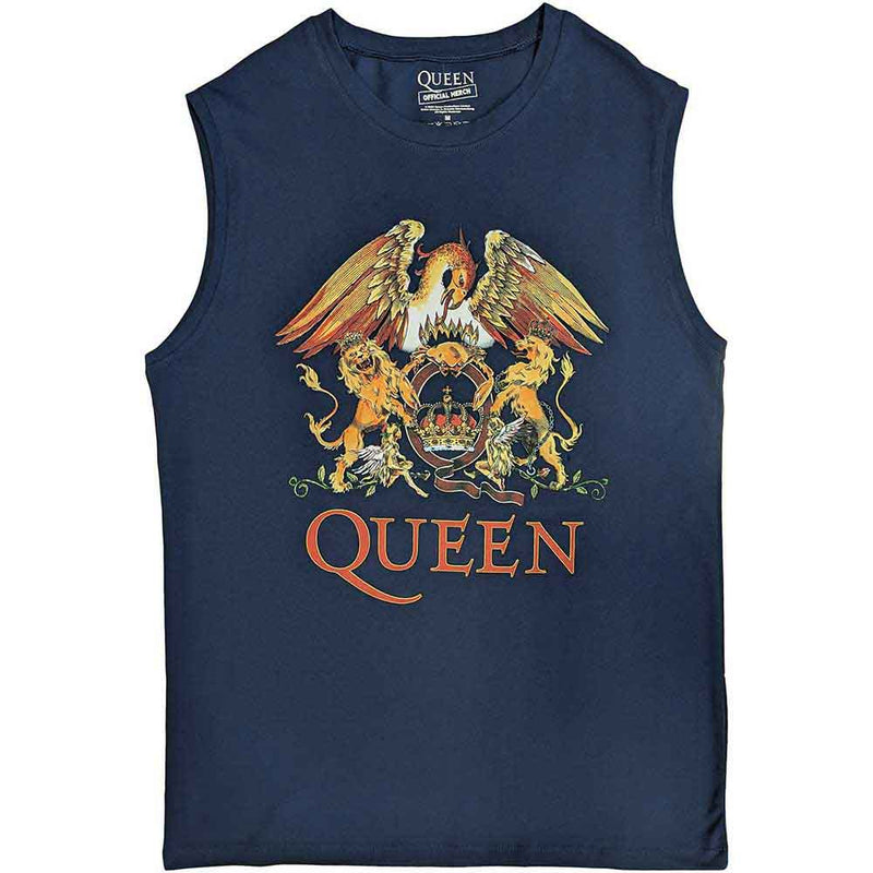 Chargez l'image dans la visionneuse de la galerie, Queen - Classic Crest Navy Blue Unisex Tank Top
