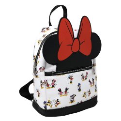 Minnie Patent Bow 10 Mini Deluxe Backpack with 1 Front pocket