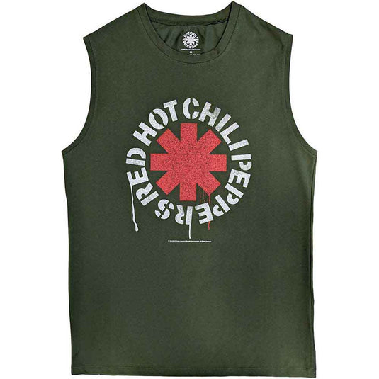 Red Hot Chili Peppers - Stencil Green Unisex Tank Top