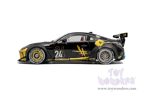 Cargue la imagen en el visor de la galería, Solido 2024 Toyota GR86 Liberty Walk Black &amp; Gold 1:18 Diecast Model Car
