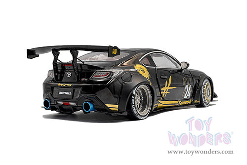 Cargue la imagen en el visor de la galería, Solido 2024 Toyota GR86 Liberty Walk Black &amp; Gold 1:18 Diecast Model Car
