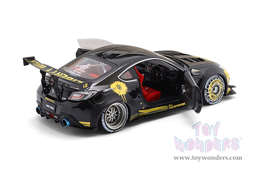 Cargue la imagen en el visor de la galería, Solido 2024 Toyota GR86 Liberty Walk Black &amp; Gold 1:18 Diecast Model Car

